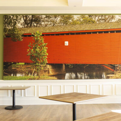 Printed Wall Panel In Senior Living Facility Multipurpose Room