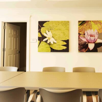 Printed Wall Panels In Senior Living Facility Multipurpose Room